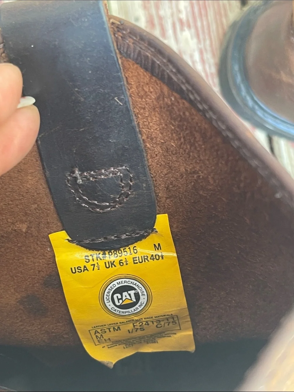 Caterpillar Brown Leather Steel-Toe Work Boots